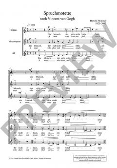 Spruchmotette von Bertold Hummel 