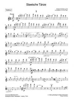 Slawische Tänze op. 46 von Antonín Dvorák 
