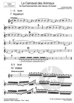 Le Carnaval des animaux von Camille Saint-Saëns 