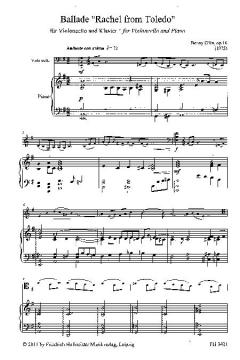 Ballade 'Rachel from Toldeo' op. 16 von Benny Gilin 