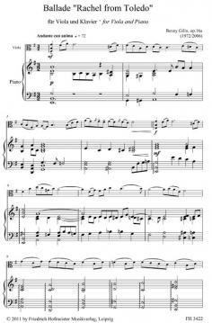 Ballade 'Rachel from Toldeo' op. 16a von Benny Gilin 