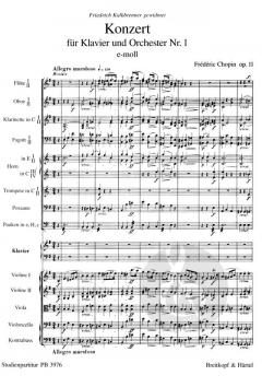 Klavierkonzert Nr. 1 e-moll op. 11 von Frédéric Chopin 