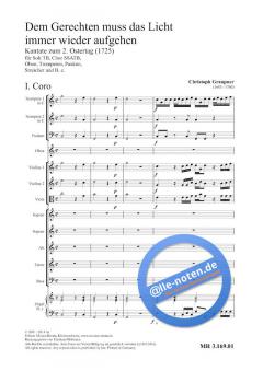 Dem Gerechten muss das Licht (Christoph Graupner) 