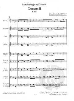 Brandenburgisches Konzert Nr. 2 in F-Dur BWV 1047 von Johann Sebastian Bach 