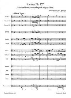 Lobe den Herren, den mächtigen König der Ehren von Johann Sebastian Bach 