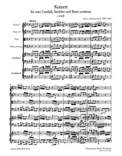 Konzert in c-moll BWV 1060 von Johann Sebastian Bach 