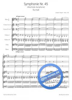 Symphonie Nr. 45 fis-moll Hob I:45 von Joseph Haydn 