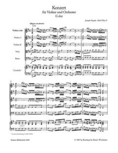 Violinkonzert G-Dur Hob VIIa:4 von Joseph Haydn 