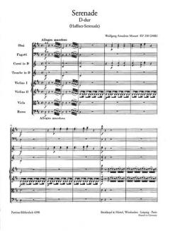 Serenade Nr. 7 in D-Dur KV 250 von Wolfgang Amadeus Mozart für Violine und Orchester im Alle Noten Shop kaufen (Partitur)