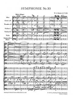 Symphonie D-Dur KV 202 von Wolfgang Amadeus Mozart 