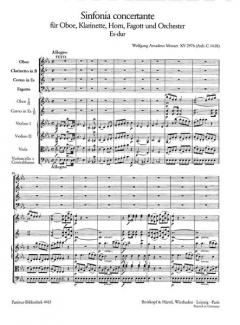 Sinfonia concertante Es-Dur KV 297b von Wolfgang Amadeus Mozart 