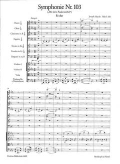 Symphonie Nr. 103 Es-Dur Hob I:103 von Joseph Haydn 