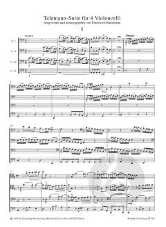 Telemann-Suite für vier Violoncelli im Alle Noten Shop kaufen