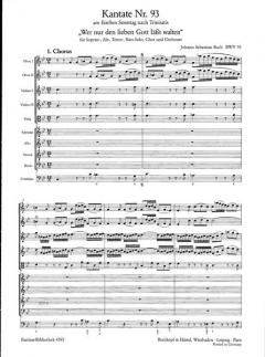 Wer nur den lieben Gott lässt walten von Johann Sebastian Bach 