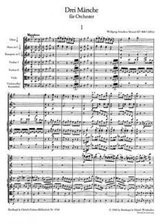 3 Märsche KV 408 von Wolfgang Amadeus Mozart 