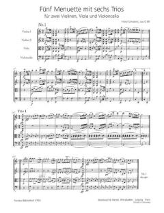 5 Menuette mit 6 Trios von Franz Schubert 