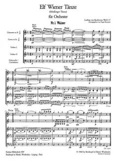 11 Wiener Tänze WoO 17 von Ludwig van Beethoven 