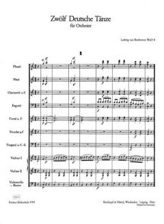 12 Deutsche Tänze WoO 8 von Ludwig van Beethoven 