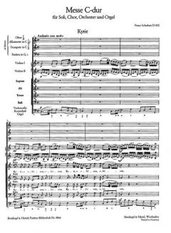 Messe C-Dur op. 48 D 452 von Franz Schubert 