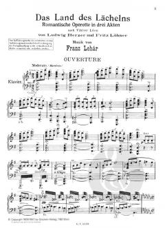 Das Land des Lächelns von Franz Lehár 