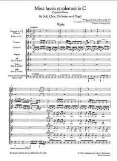 Missa brevis in C-Dur KV 259 von Wolfgang Amadeus Mozart 