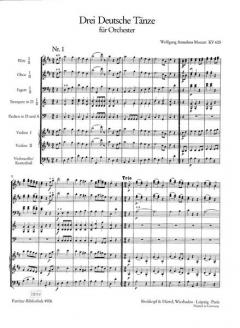 3 deutsche Tänze KV 605 von Wolfgang Amadeus Mozart 