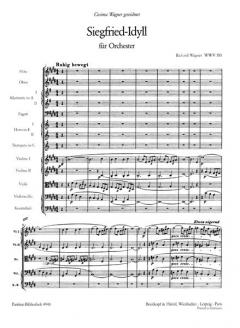 Siegfried-Idyll WWV 103 von Richard Wagner 