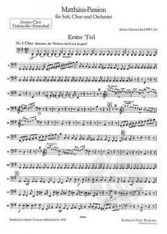 Matthäus-Passion BWV 244 von Johann Sebastian Bach 