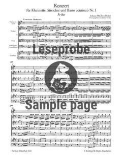 Klarinettenkonzert Nr. 1 A-Dur von Johann Melchior Molter 