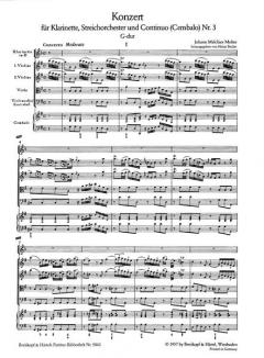 Klarinettenkonzert Nr. 3 G-Dur von Johann Melchior Molter 