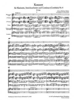 Klarinettenkonzert Nr. 4 D-Dur von Johann Melchior Molter 
