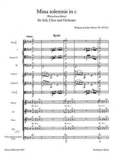 Missa solemnis in c-moll/C-Dur KV 139 von Wolfgang Amadeus Mozart 