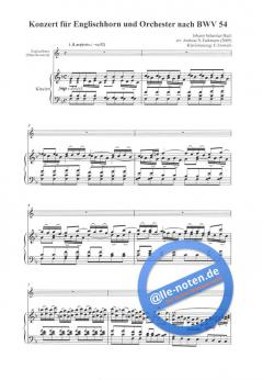 Konzert für Englischhorn und Orchester BWV 54 von Johann Sebastian Bach 