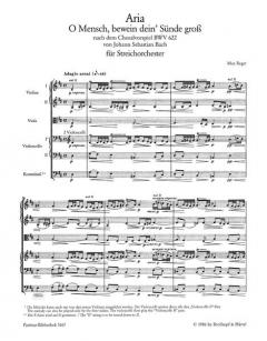 Aria O Mensch, bewein dein Sünde groß von Max Reger 