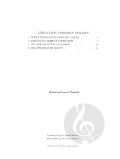 Lieder eines fahrenden Gesellen von Gustav Mahler 