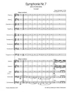 Symphonie Nr. 7 h-moll D 759 von Franz Schubert 