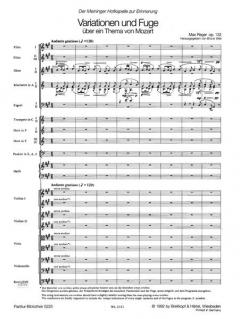Variationen und Fuge über ein Thema von Mozart op. 132 von Max Reger 
