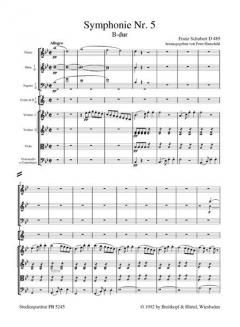Symphonie Nr. 5 B-Dur D 485 von Franz Schubert 