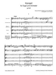 Orgelkonzert Nr. 3 g-moll op. 4/3 HWV 291 von Georg Friedrich Händel 