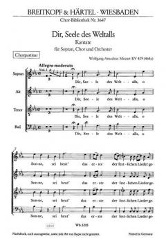 Dir, Seele des Weltalls (W.A. Mozart) 