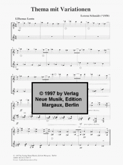Thema mit Variationen von Lorenz Schmidt 