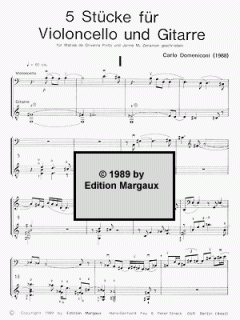 Fünf Stücke für Violoncello und Gitarre von Carlo Domeniconi im Alle Noten Shop kaufen