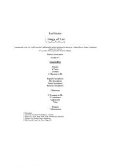 Liturgy Of Fire (Paul Mealor) 