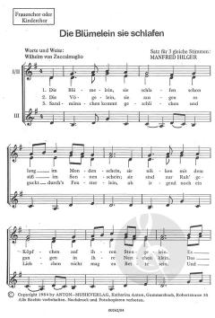 Der Mond ist aufgegangen / Die Blümelein sie schlafen 