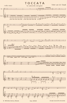 Canzona Toccata For Cello And Guitar von Pieter van der Staak im Alle Noten Shop kaufen