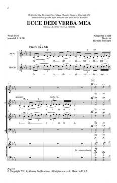 Ecce Dedi Verba Mea (Richard Burchard) 