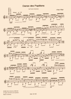 Danse des Papillons For guitar von Fritz Pilsl 