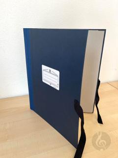 Notenmappe Quart-Format-Format mit Klappen 5cm blau im Alle Noten Shop kaufen