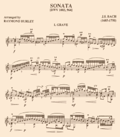 Sonata BWV 1003 / 964 For Guitar von J.S. Bach 