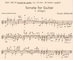 Sonata For guitar von Rossen Balkanski 